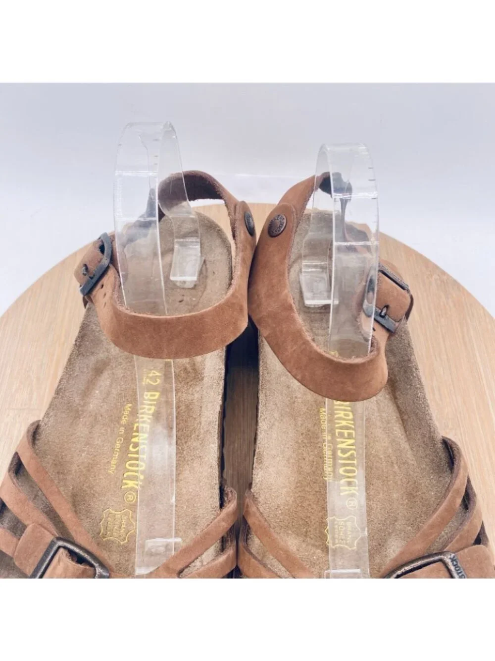Birkenstock Bali Sandals Womens 11 42 Brown Leather Mary Jane Comfort Flats